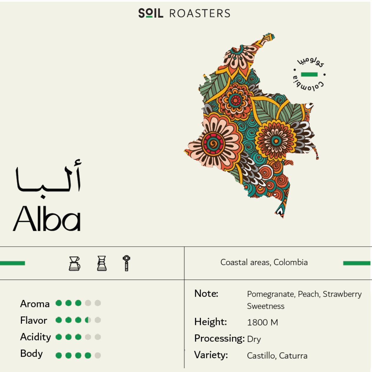 Soil Colombia ALBA 250g بن البا