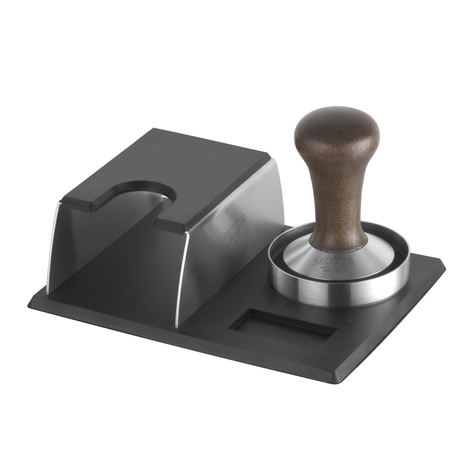 Motta Stainless Steel Integrated Tamping Stand قاعدة كبس القهوة