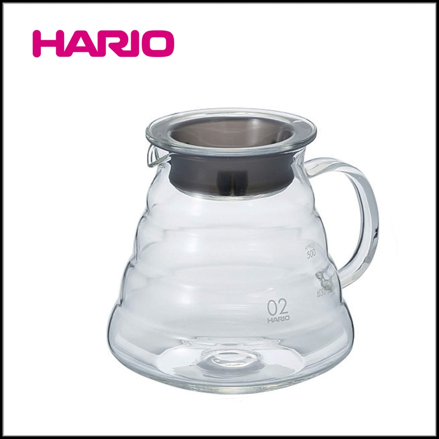 Hario V60 Range Glass Server 600ml اناء تحضير قهوة زجاجي