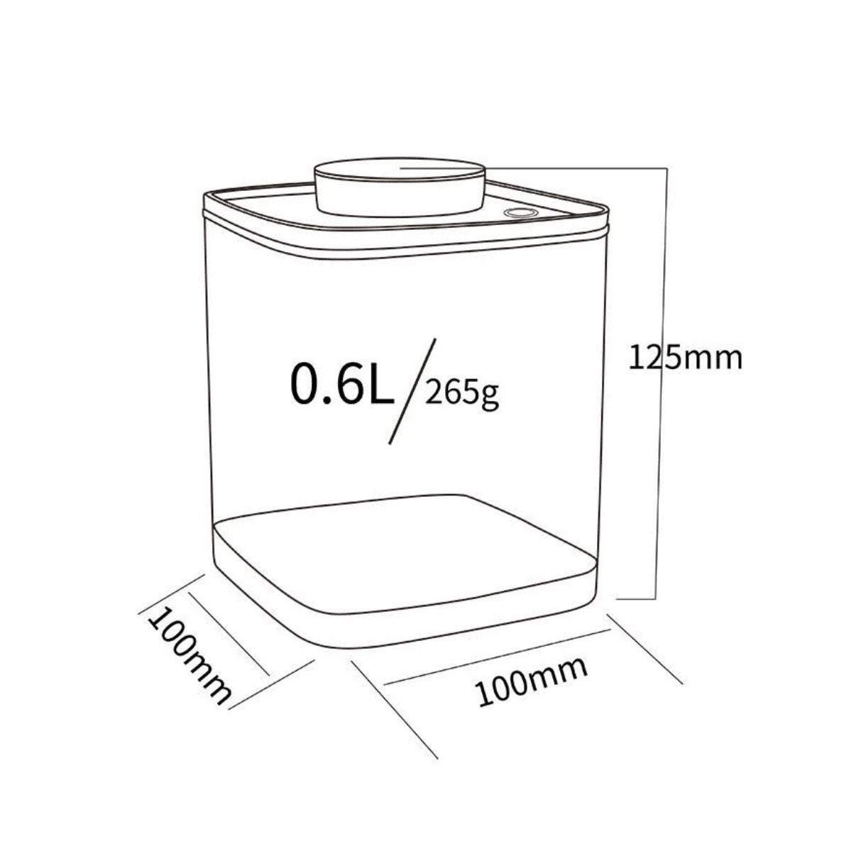 ANKOMN Turn-n-Seal Vacuum Container 0.6 L علبة