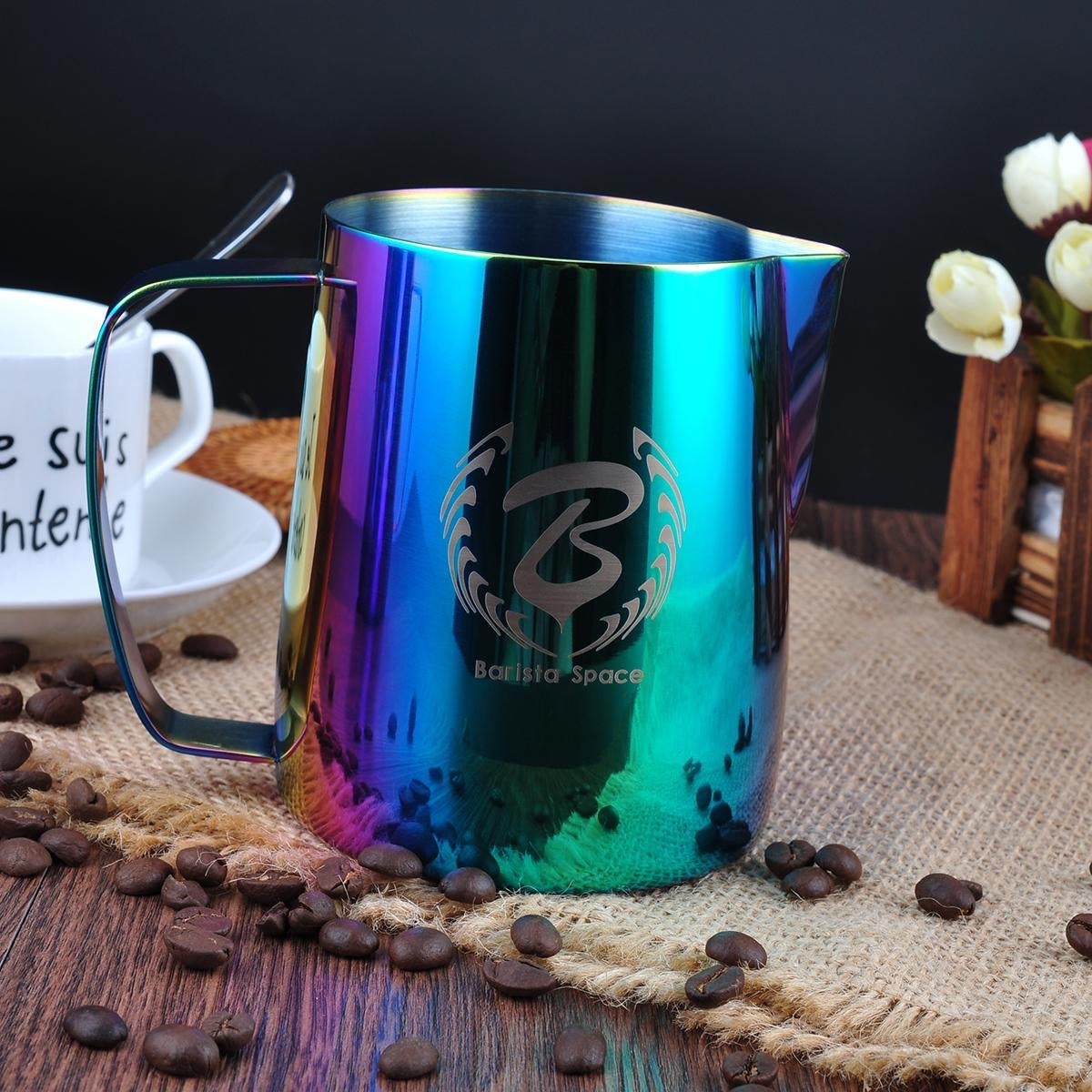 Barista Space Rainbow Pitcher ابريق تبخير الحليب
