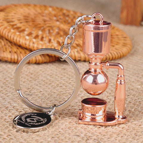 Barista Space Keychain Rose Gold Siphon علاقة مفاتيح