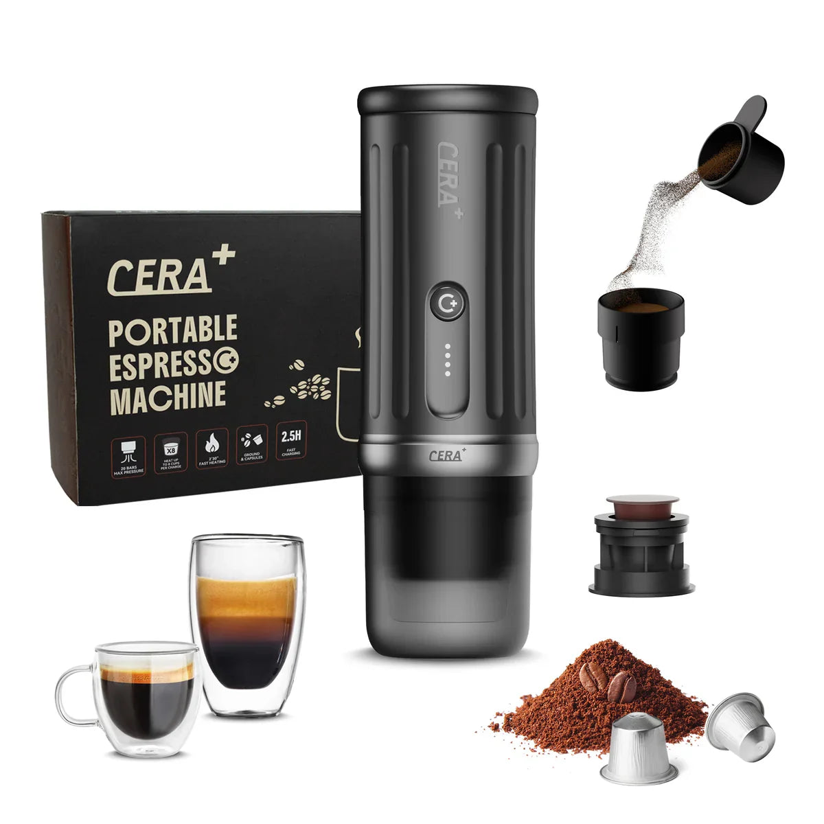 Cera+ Portable Espresso Machine Max 58 mm | ماكينة إسبرسو