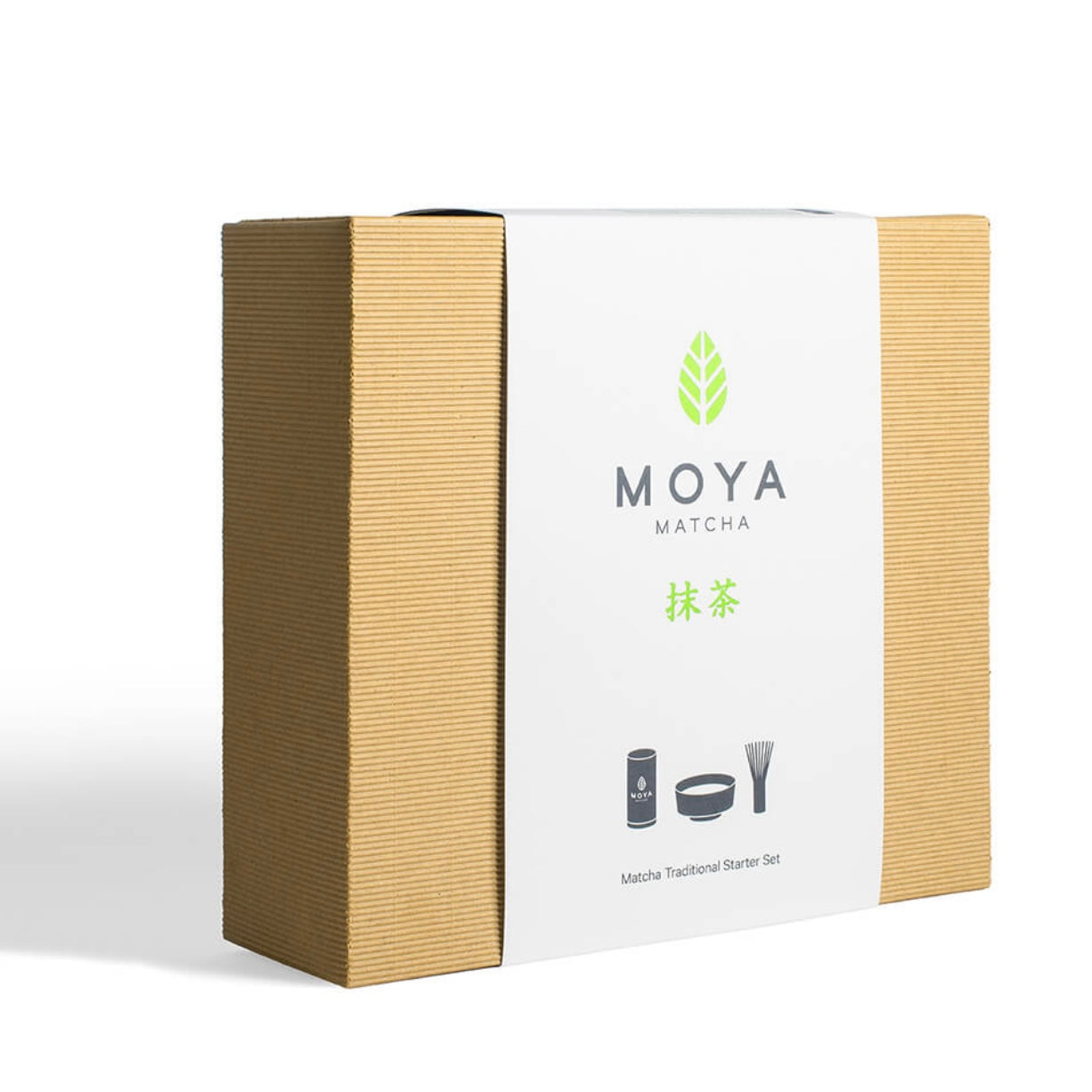 Moya Matcha Traditional Starter Set - Glass Bowl with Spout مجموعة تحضير الماتشا