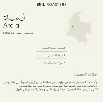 Soil “Premium Edition” Colombia ARCILA, Honey Anaerobic - 250g بن كوينديو