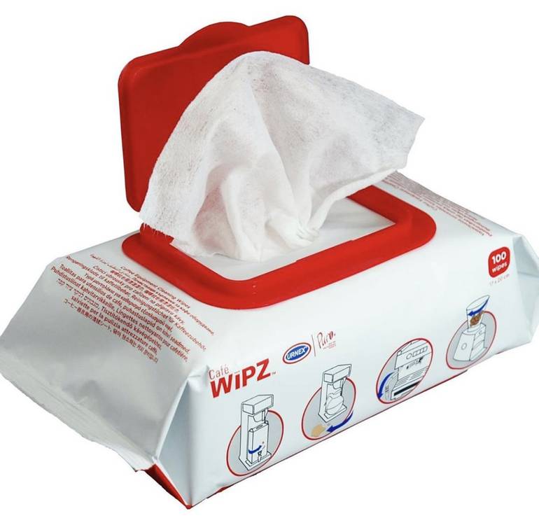 Urnex Wipz Coffee Equipment Cleaning Wipes مناديل مبلله لتنظيف معدات القهوة