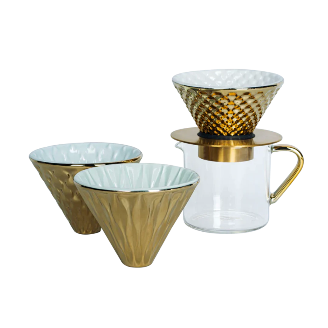 Loveramics Dripper Set (Special Edition) - Golden طقم قمع تقطير