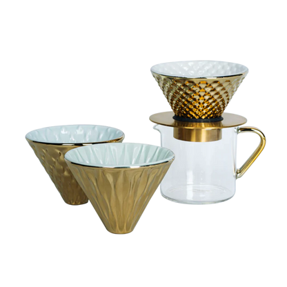 Loveramics Dripper Set (Special Edition) - Golden طقم قمع تقطير