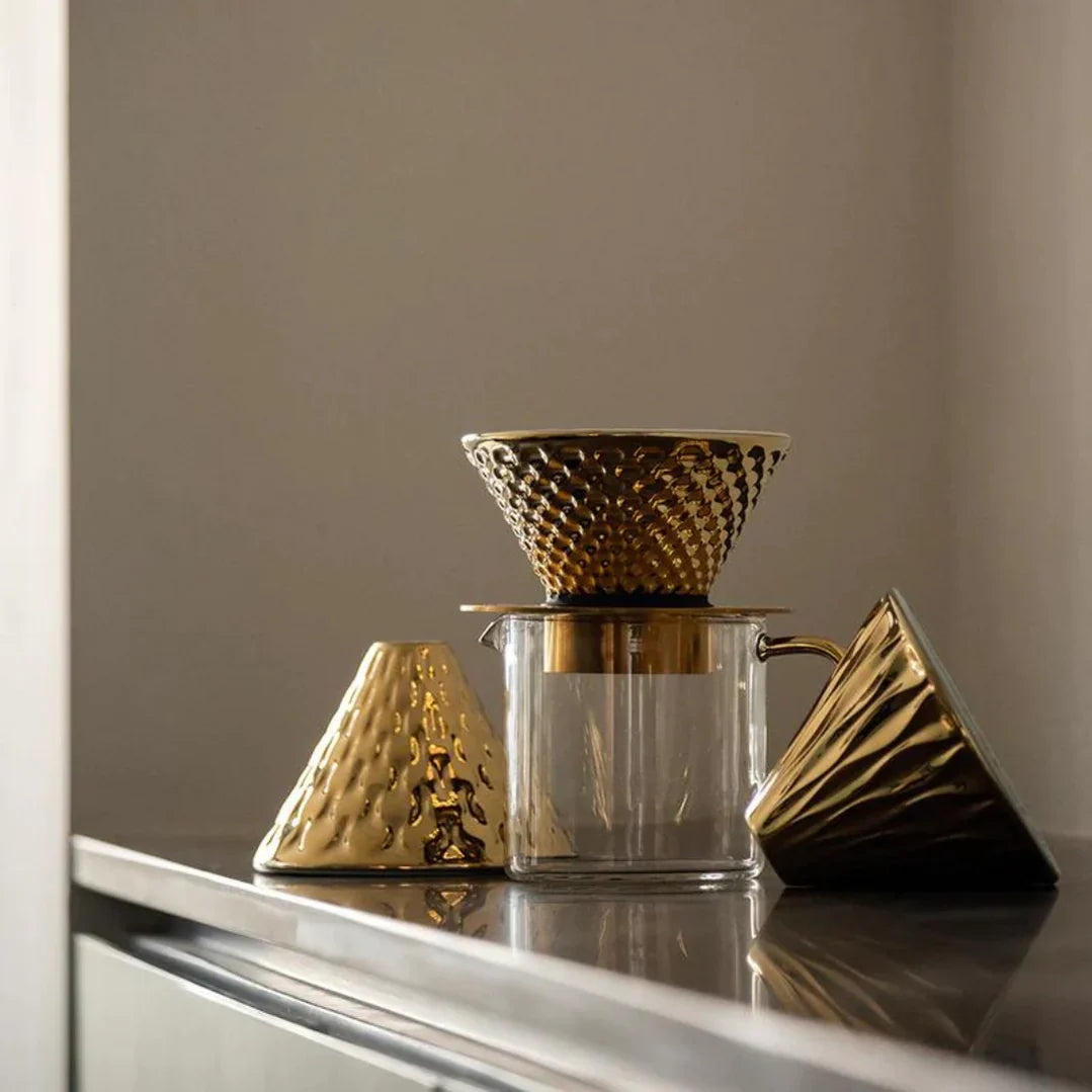 Loveramics Dripper Set (Special Edition) - Golden طقم قمع تقطير