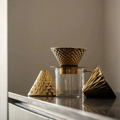 Loveramics Dripper Set (Special Edition) - Golden طقم قمع تقطير