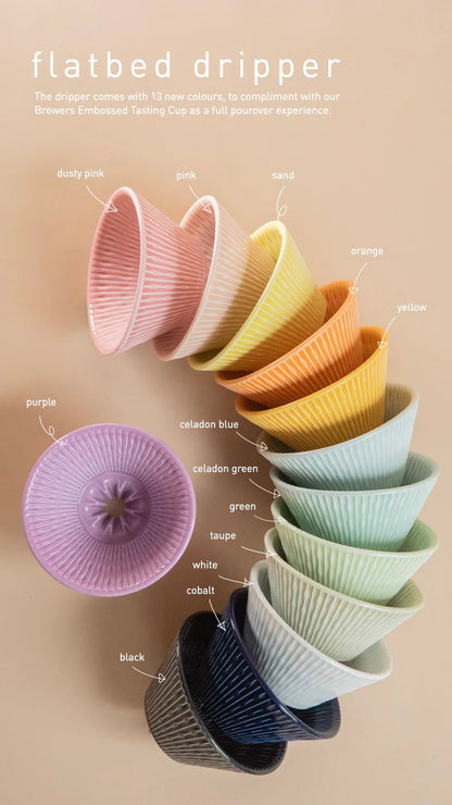 Loveramics Flatbed Ceramic Dripper قمع تقطير