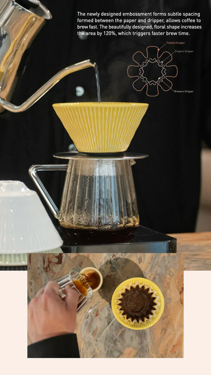 Loveramics Flatbed Ceramic Dripper قمع تقطير
