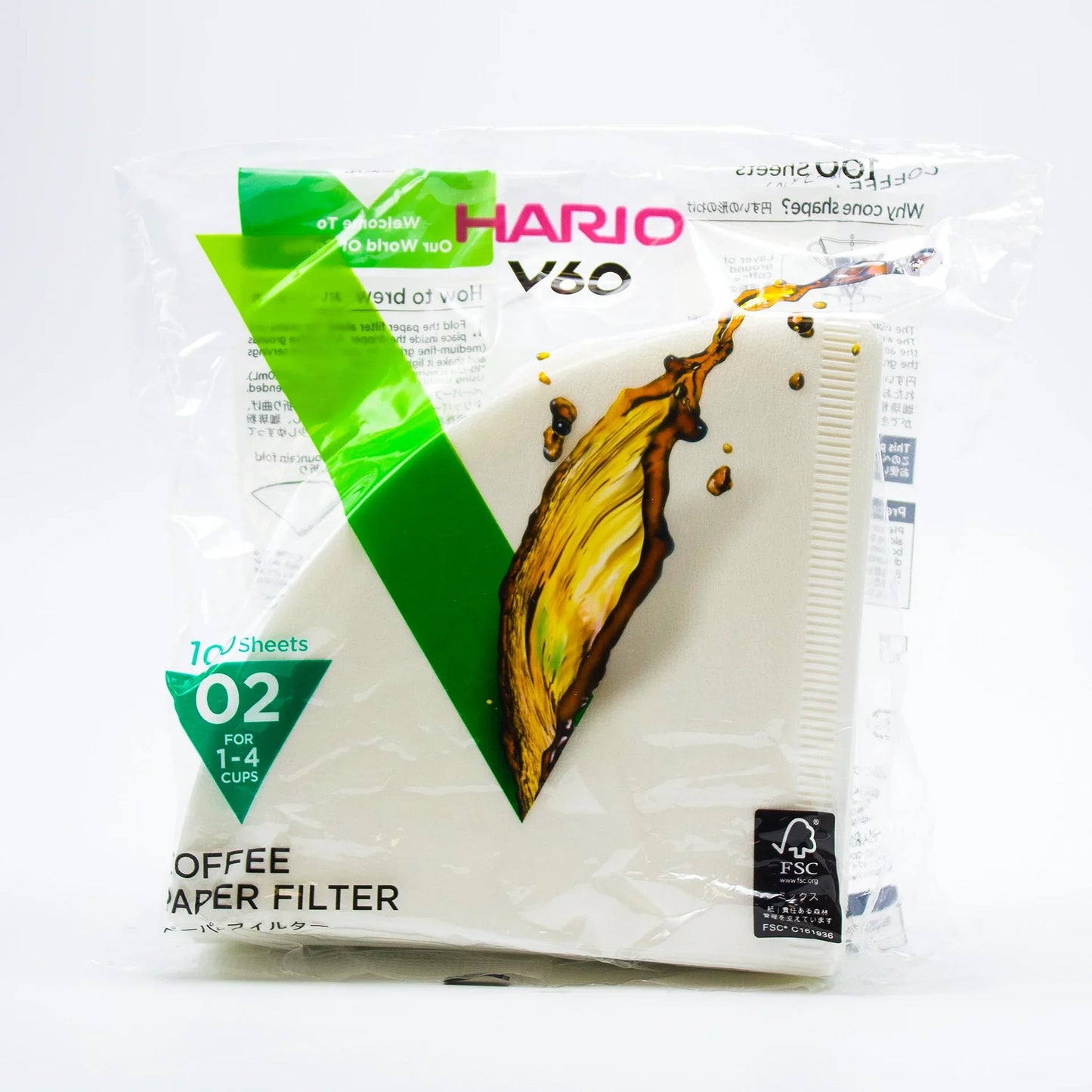 Hario V60 Paper Filters 02 - 100 pcs فلتر ورقي