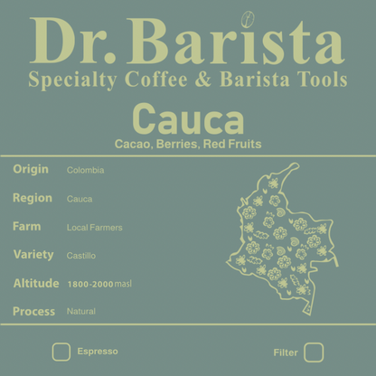 Dr. barista CAUCA  Colombia Filter 250g. بن كاوكا