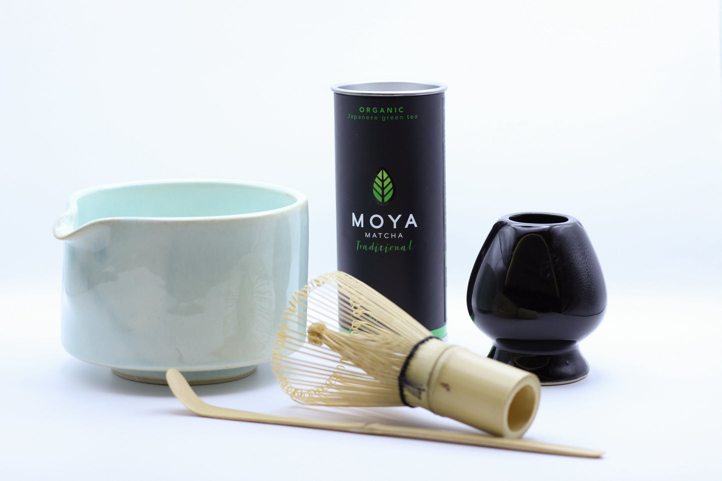 Moya Matcha Traditional Ceremonial Set - HARU with Spout مجموعة تحضير الماتشا