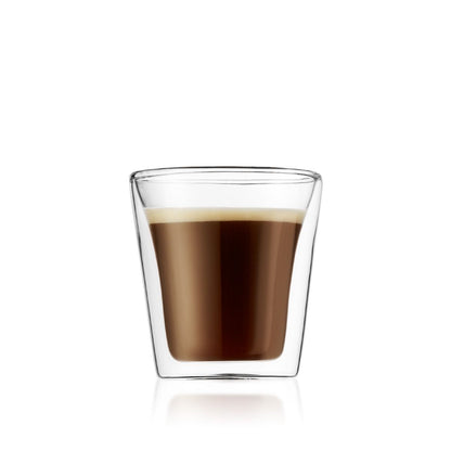 Bodum CANTEEN 2 pcs Glass, Double Wall, 100ml كأس- ٢حبه