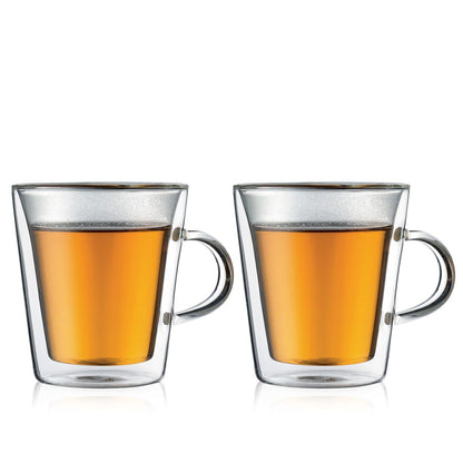 Bodum CANTEEN 2 pcs Cup with Handle, Double Wall, 200ml كوب- ٢حبه