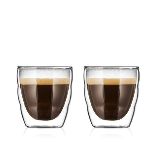 Bodum PILATUS 2 pcs Glass, Double Wall, 80ml كأس- ٢حبه