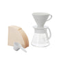 Hario V60 Ceramic Dripper Set 02 - White قمع تقطير