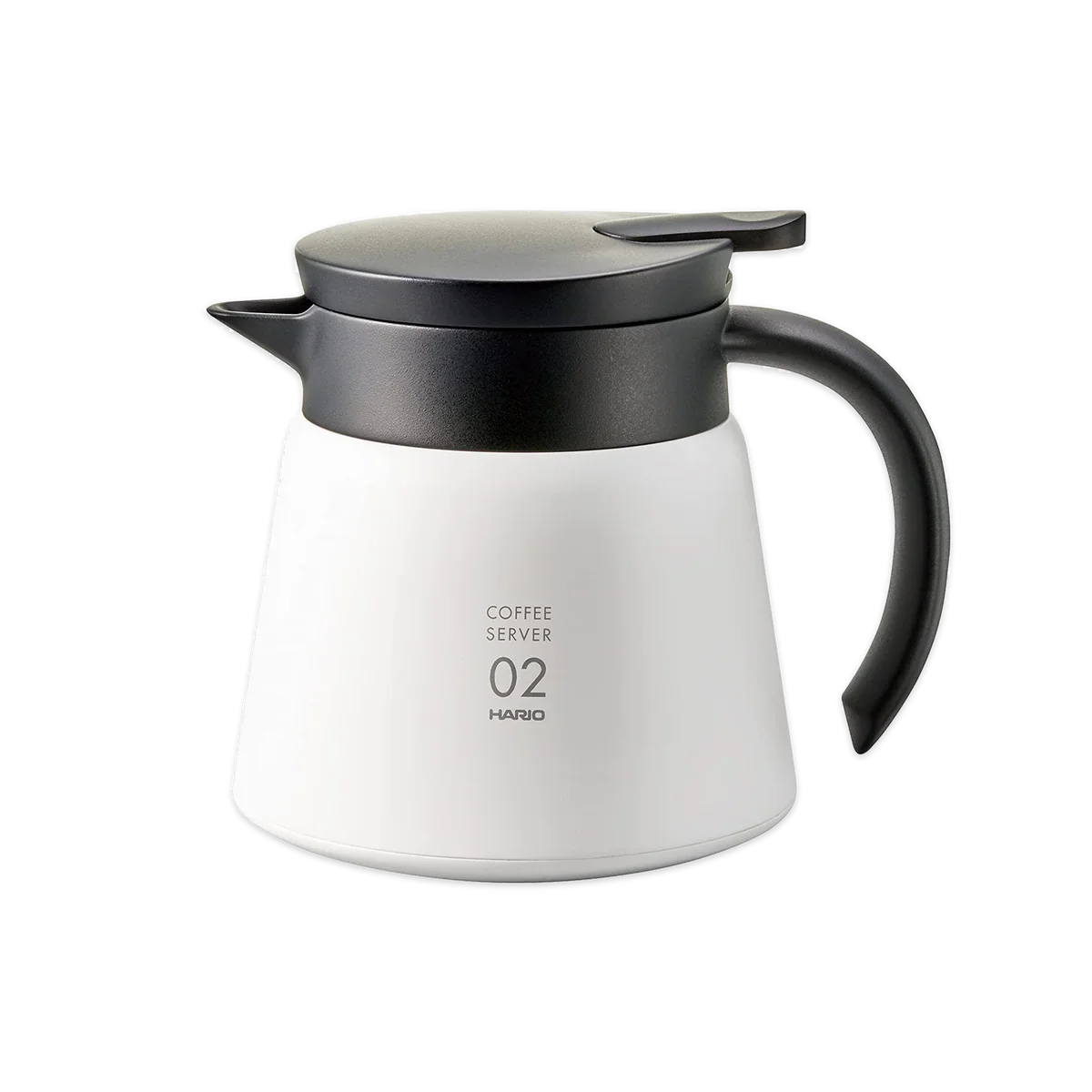 Hario V60 Insulated Stainless Steel Server 600ml - White ابريق حافظ للحرارة والبرودة
