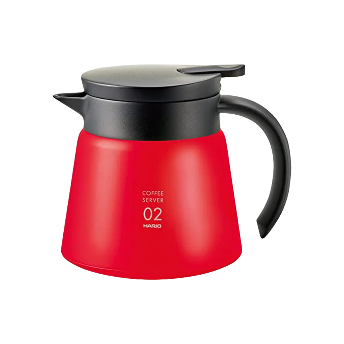 Hario V60 Insulated Stainless Steel Server 600ml - Red ابريق حافظ للحرارة والبرودة