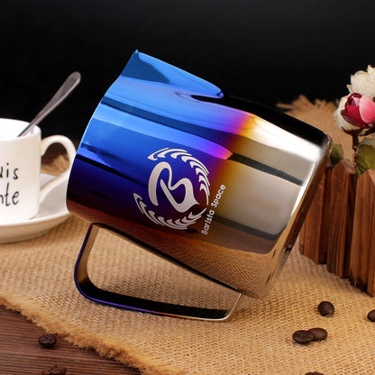 Barista Space Half Blue Pitcher ابريق تبخير الحليب