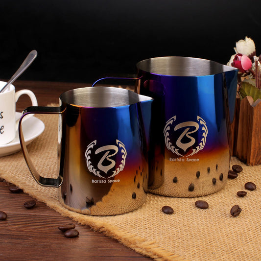 Barista Space Half Blue Pitcher ابريق تبخير الحليب