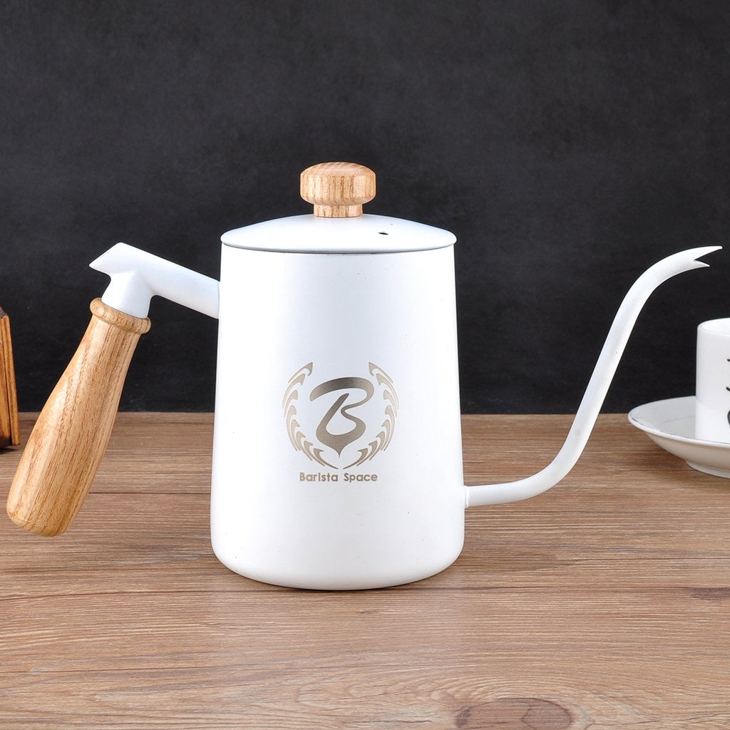 Barista Space Stainless Steel Brewing Kettle 600ml White