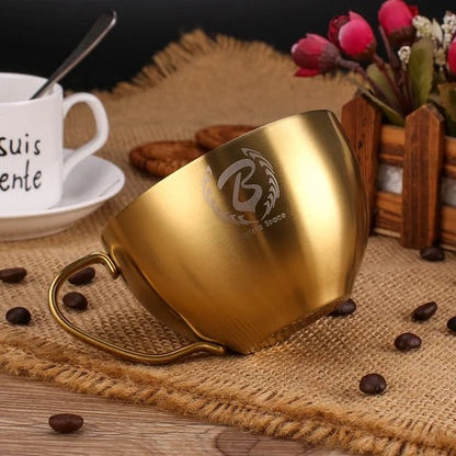 Barista Space Stainless Steel Cup 250ml Sandy Golden كوب
