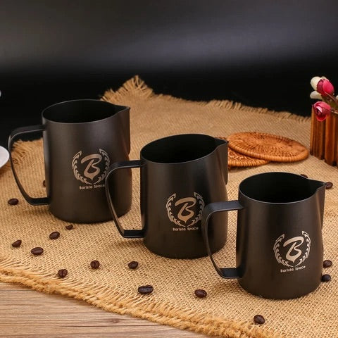 Barista Space Teflon Black Pitcher ابريق تبخير الحليب
