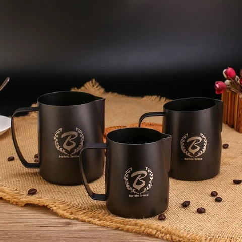 Barista Space Teflon Black Pitcher ابريق تبخير الحليب