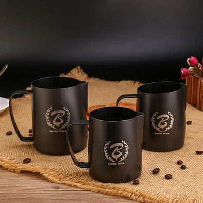 Barista Space Teflon Black Pitcher ابريق تبخير الحليب