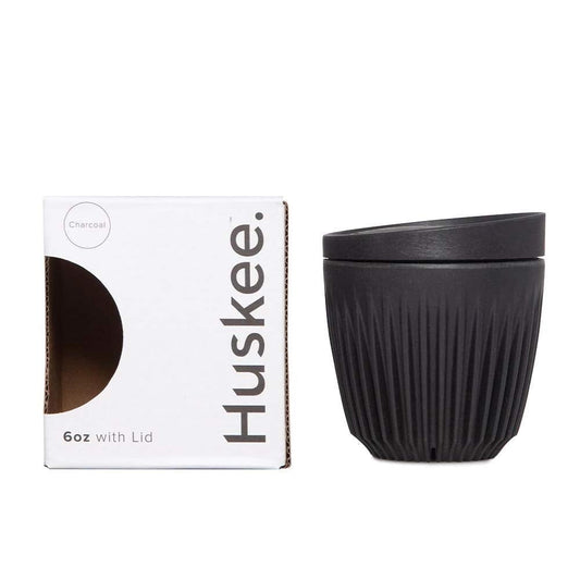 Huskee Cup & Lid 175ml - Black كوب وغطاء