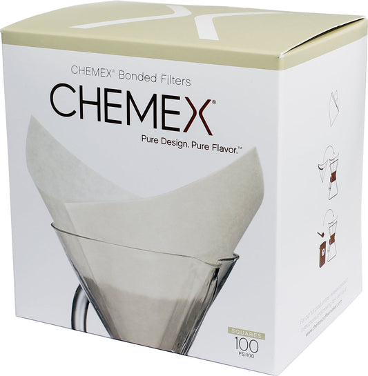 Chemex 6 Cups Bonded Square Filters 100 pcsفلتر ورقي