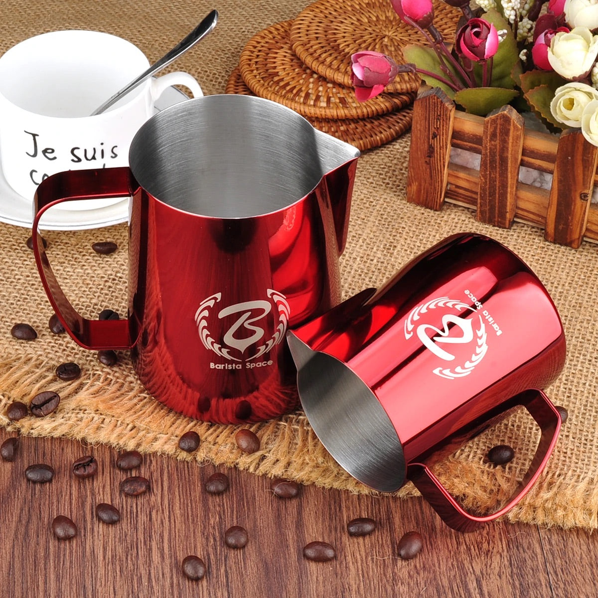 Barista Space Red Pitcher ابريق تبخير الحليب