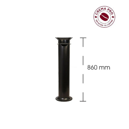 Crema Pro Floor Standing Knock-out Tube Black وعاء تفريغ البن