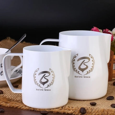 Barista Space Teflon White Pitcher ابريق تبخير الحليب