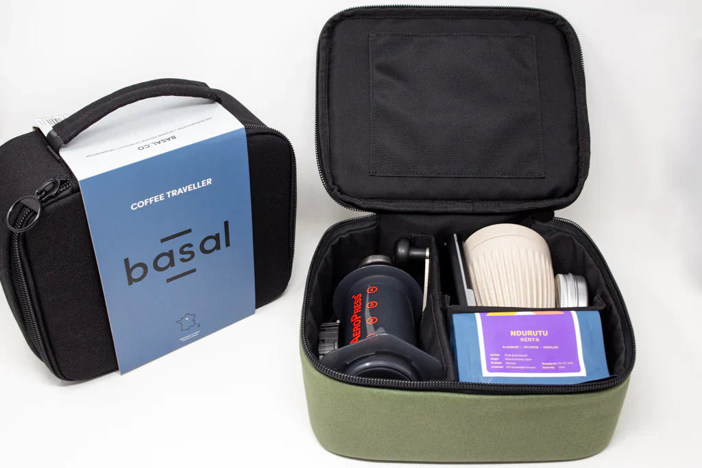 Basal Filter Coffee Traveler Bag - Green حقيبة قهوة للسفر