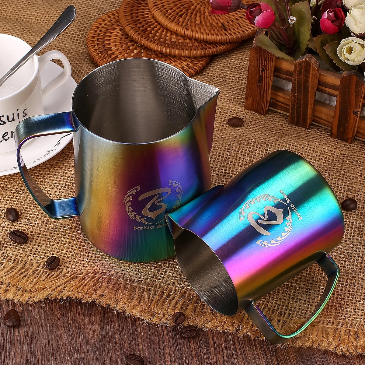 Barista Space Sandy Rainbow Pitcher ابريق تبخير الحليب