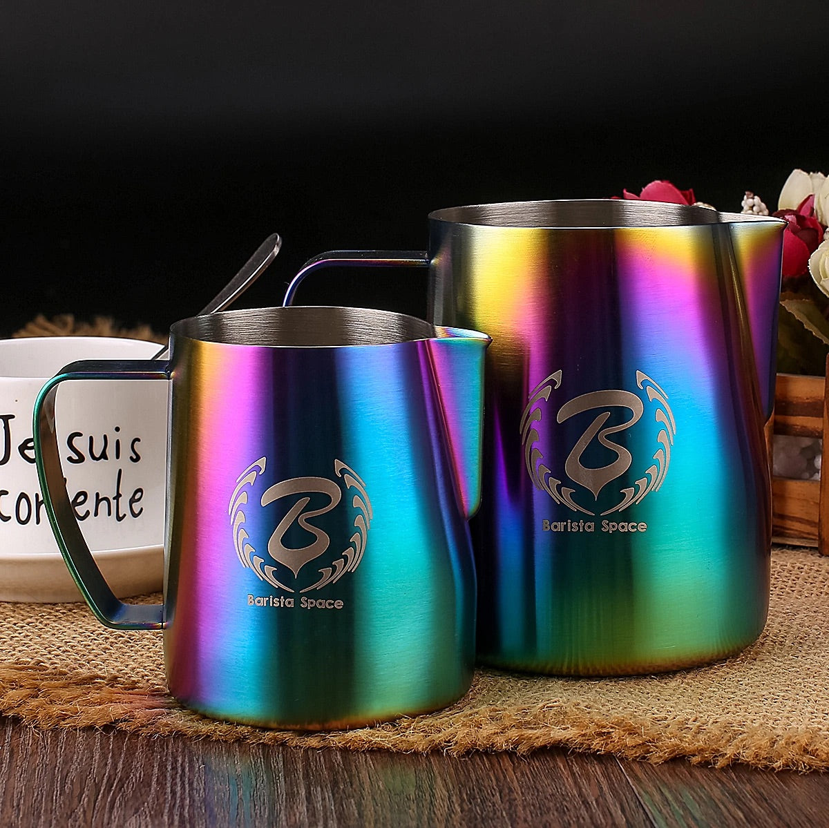 Barista Space Sandy Rainbow Pitcher ابريق تبخير الحليب