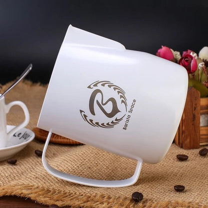 Barista Space Teflon White Pitcher ابريق تبخير الحليب