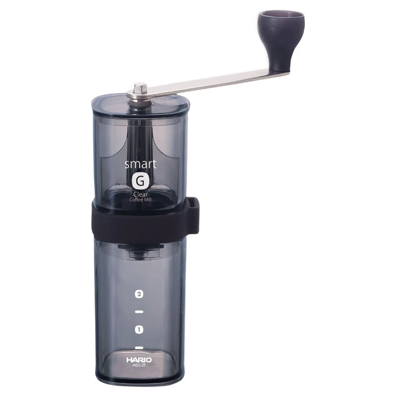 Hario Mill Smart G Grinder Transparent Black مطحنة يدوية