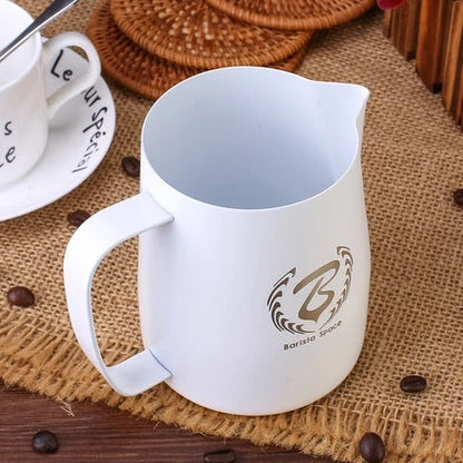 Barista Space Teflon White Pitcher ابريق تبخير الحليب