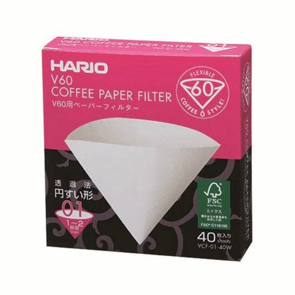 Hario V60 Paper Filters 01 - Pack of 40 فلتر ورقي