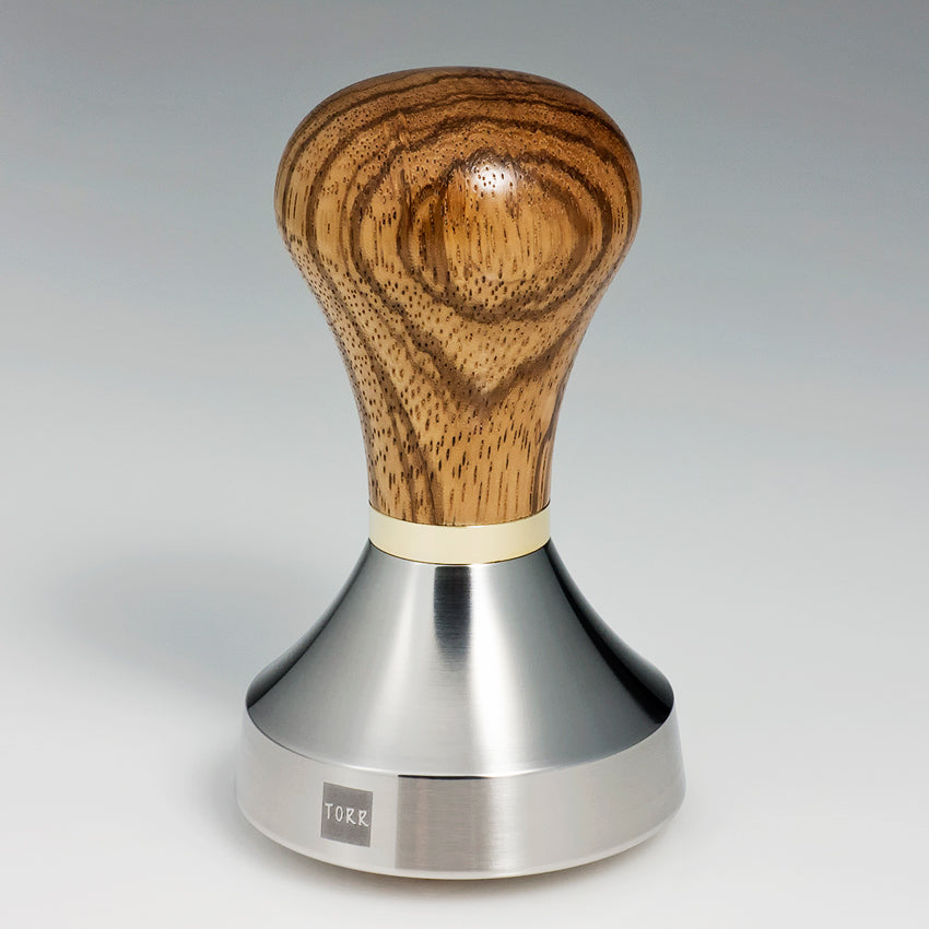 TORR TOYS GOLDFINGER Tamper 58.55mm Sharp Edge CONVEX with 5mm Gold Washer اداة كبس البن