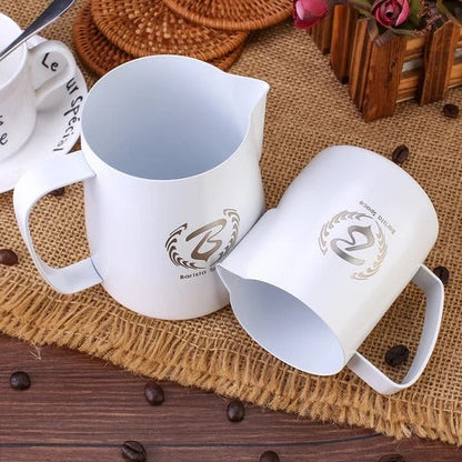 Barista Space Teflon White Pitcher ابريق تبخير الحليب